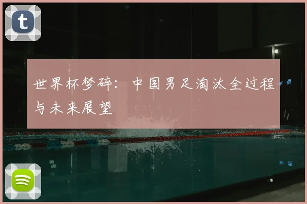 世界杯梦碎：中国男足淘汰全过程与未来展望